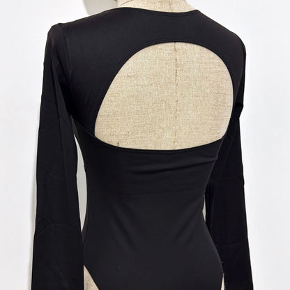 Body manches longues dos ouvert