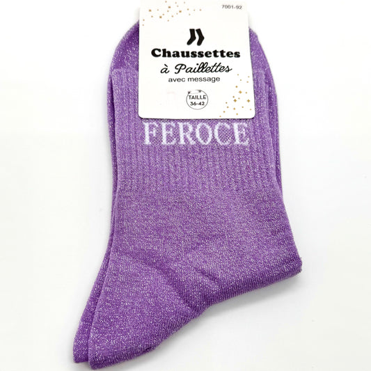 Chaussettes à Paillettes "Féroce"