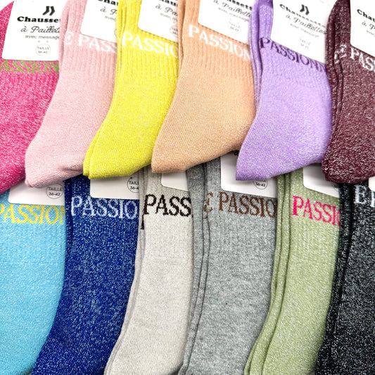 Chaussettes à Paillettes "Passionnée"