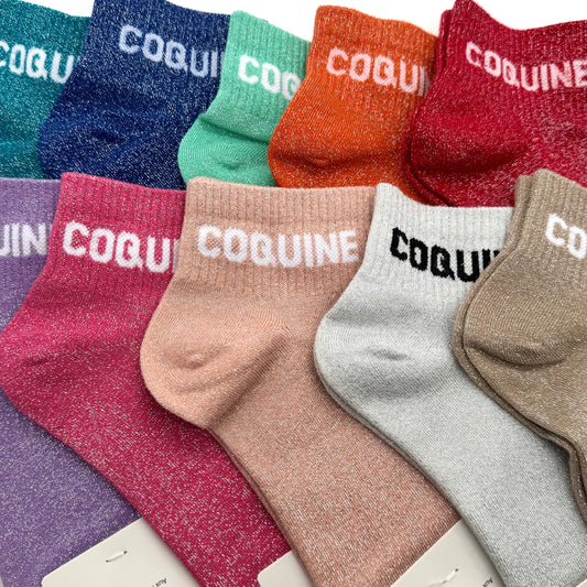Chaussettes Socquettes à Paillettes " Coquine "