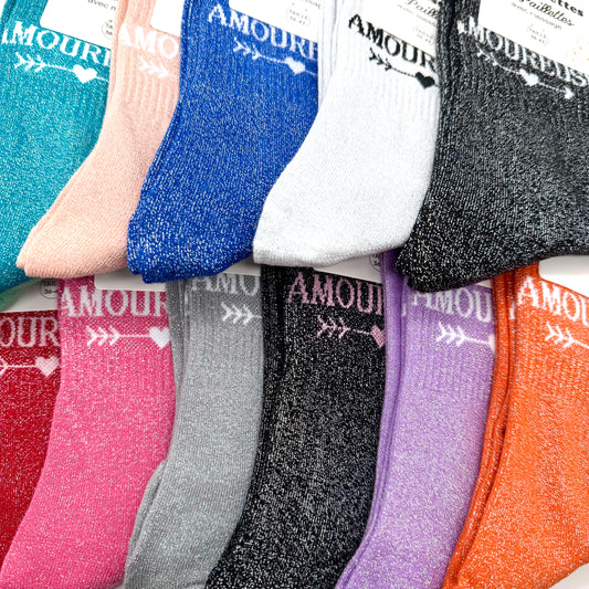 Chaussettes à Paillettes "Amoureuse"