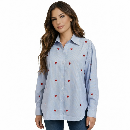 Chemise Coeur rouge