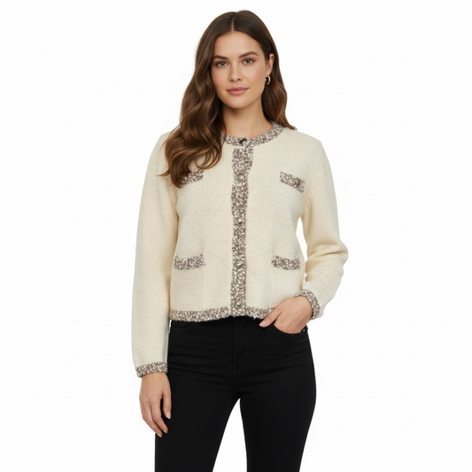 Gilet maille effet tweed